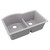 ELKAY  ELGHU3322RGS0 Quartz Classic 33" x 22" x 10", Offset 60/40 Double Bowl Undermount Sink with Aqua Divide, Greystone