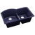 Elkay Quartz Luxe 33" x 22" x 10", Offset 60/40 Double Bowl Undermount Sink with Aqua Divide, Jubilee - ELXHU3322RJB0