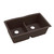 Elkay Quartz Luxe 33" x 19" x 10", Equal Double Bowl Undermount Sink with Aqua Divide, Chestnut - ELXDULB3322CN0