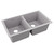Elkay Quartz Classic 33" x 18-1/2" x 9-1/2", Equal Double Bowl Undermount Sink, Greystone - ELGU3322GS0
