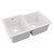 Elkay Quartz Classic 33" x 20-1/2" x 9-1/2", Offset Double Bowl Undermount Sink, White - ELGU250RWH0