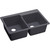 Elkay Quartz Luxe 33" x 22" x 9-1/2", Offset Double Bowl Drop-in Sink, Charcoal - ELX250RCH0
