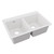 Elkay Quartz Classic 33" x 22" x 9-1/2", Equal Double Bowl Drop-in Sink, White - ELG3322WH0
