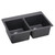 ELKAY  ELX3322CH0 Quartz Luxe 33" x 22" x 9-1/2", Equal Double Bowl Drop-in Sink, Charcoal