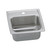 ELKAY BLRQ15600 Lustertone Classic Stainless Steel 15" x 15" x 6-1/8", 0-Hole Single Bowl Drop-in Bar Sink with Quick-clip