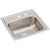Elkay Lustertone Classic Stainless Steel 15" x 15" x 6-1/8", MR2-Hole Single Bowl Drop-in Bar Sink - BLR1560MR2