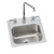 Elkay Lustertone Classic Stainless Steel 15" x 15" x 7-1/8", 3-Hole Single Bowl Drop-in Bar Sink + Faucet Kit - BLH15C