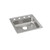 Elkay Lustertone Classic Stainless Steel 19-1/2" x 19" x 5", OS4-Hole Single Bowl Drop-in ADA Sink - LRAD191950OS4