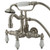 Kingston Brass 3-3/8" Wall Mount Clawfoot Tub Filler Faucet with Hand Shower - Brushed Nickel CC1011T8