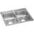 ELKAY D225191 Dayton Stainless Steel 25" x 19" x 6-5/16", 1-Hole Equal Double Bowl Drop-in Sink