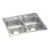 Elkay Dayton Stainless Steel 25" x 19" x 6-5/16", 3-Hole Equal Double Bowl Drop-in Sink - D225193