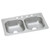 ELKAY  D233224 Dayton Stainless Steel 33" x 22" x 6-9/16", 4-Hole Equal Double Bowl Drop-in Sink