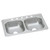 Elkay Dayton Stainless Steel 33" x 22" x 6-9/16", 5-Hole Equal Double Bowl Drop-in Sink - D233225