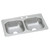 ELKAY  D23322MR2 Dayton Stainless Steel 33" x 22" x 6-9/16", MR2-Hole Equal Double Bowl Drop-in Sink