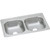 ELKAY  D233210 Dayton Stainless Steel 33" x 21-1/4" x 6-9/16", 0-Hole Equal Double Bowl Drop-in Sink