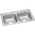 ELKAY  D23321MR2 Dayton Stainless Steel 33" x 21-1/4" x 6-9/16", MR2-Hole Equal Double Bowl Drop-in Sink