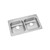 Elkay Dayton Stainless Steel 33" x 21-1/4" x 5-3/8", Equal Double Bowl Drop-in Sink - GE233210