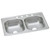 Elkay Dayton Stainless Steel 33" x 22" x 7-1/16", 1-Hole Equal Double Bowl Drop-in Sink - DD233221