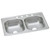 ELKAY  DD23322MR2 Dayton Stainless Steel 33" x 22" x 7-1/16", MR2-Hole Equal Double Bowl Drop-in Sink