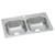 Elkay Dayton Stainless Steel 33" x 19" x 8", 1-Hole Equal Double Bowl Drop-in Sink - DSE233191