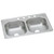 ELKAY  DSE233194 Dayton Stainless Steel 33" x 19" x 8", 4-Hole Equal Double Bowl Drop-in Sink
