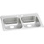 Elkay Celebrity Stainless Steel 33" x 21-1/4" x 5-3/8", 2-Hole Equal Double Bowl Drop-in Sink - GECR33212