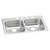 ELKAY  GECR33214 Celebrity Stainless Steel 33" x 21-1/4" x 5-3/8", 4-Hole Equal Double Bowl Drop-in Sink