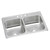 Elkay Celebrity Stainless Steel 33" x 21-1/4" x 6-7/8", 3-Hole Equal Double Bowl Drop-in Sink - CR33213