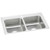 Elkay Celebrity Stainless Steel 33" x 22" x 7-1/2", 1-Hole Equal Double Bowl Drop-in Sink - PSR33221