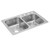 Elkay Dayton Stainless Steel 33" x 22" x 8-3/16", Offset Double Bowl Drop-in Sink - DXR250R0