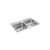 Elkay Celebrity Stainless Steel 33" x 22" x 10-1/4", 1-Hole Equal Double Bowl Drop-in Sink with Right Small Bowl - STCR3322L1