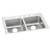 ELKAY  LRAD3319402 Lustertone Classic Stainless Steel 33" x 19-1/2" x 4", 2-Hole Equal Double Bowl Drop-in ADA Sink