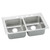 Elkay Lustertone Classic Stainless Steel 33" x 19-1/2" x 5-1/2", Equal Double Bowl Drop-in ADA Sink - LRADQ3319550