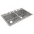 ELKAY ECTSR33229TBG5 Crosstown 18 Gauge Stainless Steel 33" x 22" x 9", 5-Hole Equal Double Bowl Undermount or Drop-in Sink Kit