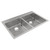 Elkay Crosstown 18 Gauge Stainless Steel 33" x 22" x 6", Equal 0-Hole Double Bowl Undermount or Drop-in ADA Sink Kit - ECTSRAD33226TBG0