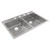 Elkay Crosstown 18 Gauge Stainless Steel 33" x 22" x 6", 4-Hole Equal Double Bowl Undermount or Drop-in ADA Sink Kit - ECTSRAD33226TBG4