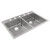 Elkay Crosstown 18 Gauge Stainless Steel 33" x 22" x 6", 5-Hole Equal Double Bowl Undermount or Drop-in ADA Sink Kit - ECTSRAD33226TBG5