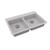 Elkay Quartz Classic 33" x 22" x 5-1/2", Double Bowl Drop-in ADA Sink with Perfect Drain, Greystone - ELGAD3322PDGS0