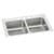 ELKAY  LRAD291865PDMR2 Lustertone Classic Stainless Steel 29" x 18" x 6-1/2", MR2-Hole Equal Double Bowl Drop-in ADA Sink w/ Perfect Drain