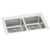 ELKAY  LRAD292265PD2 Lustertone Classic Stainless Steel 29" x 22" x 6-1/2", 2-Hole Equal Double Bowl Drop-in ADA Sink with Perfect Drain