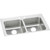 ELKAY  LRAD3319652 Lustertone Classic Stainless Steel 33" x 19-1/2" x 6-1/2", 2-Hole Equal Double Bowl Drop-in ADA Sink