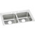 ELKAY  LRAD3319653 Lustertone Classic Stainless Steel 33" x 19-1/2" x 6-1/2", 3-Hole Equal Double Bowl Drop-in ADA Sink