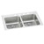 ELKAY  LRAD331965PD1 Lustertone Classic Stainless Steel 33" x 19-1/2" x 6-1/2", 1-Hole Double Bowl Drop-in ADA Sink w/Perfect Drain