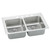 ELKAY  LRADQ331965PD0 Lustertone Classic Stainless Steel 33" x 19-1/2" x 6-1/2", Equal Double Drop-in ADA Sink with Perfect Drain