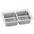 ELKAY  LRADQ331965PD1 Lustertone Classic Stainless Steel 33" x 19-1/2" x 6-1/2", 1-Hole Double Bowl Drop-in ADA Sink w/and Quick-clip