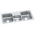 Elkay Celebrity Stainless Steel 43" x 22" x 7", 2-Hole Triple Bowl Drop-in Sink - CMR43222