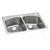 Elkay Dayton Stainless Steel 33" x 22" x 8", Equal Double Bowl Undermount or Drop-in Sink - DPXSR233220