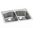 ELKAY  DPXSR233222R Dayton Stainless Steel 33" x 22" x 8", 2R-Hole Equal Double Bowl Undermount or Drop-in Sink
