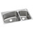 Elkay Dayton Stainless Steel 33" x 22" x 8", 2L-Hole 60/40 Double Bowl Undermount or Drop-in Sink - DPXSR2250R2L