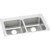 Elkay Lustertone Classic Stainless Steel 33" x 21-1/4" x 6", Equal Double Bowl Drop-in ADA Sink - LRAD3321600